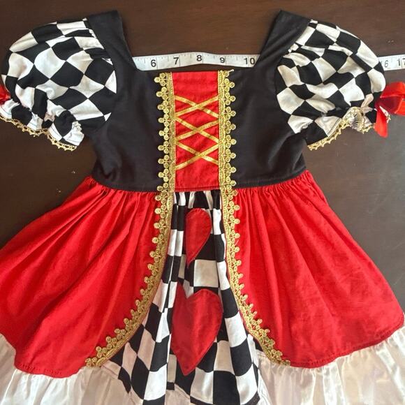 BBOJ Queen of Hearts Dress 2T Disney Alice in Wonderland Boutique Costume - Picture 14 of 14